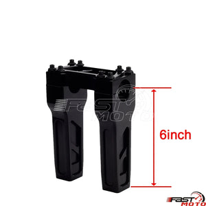 Risers de guidon T-Bar noirs pour moto Harley-Davidson Dyna - vue 15