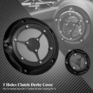 Cache derby et cache timer 5 trous pour Harley Dyna Softail Touring - vue 7
