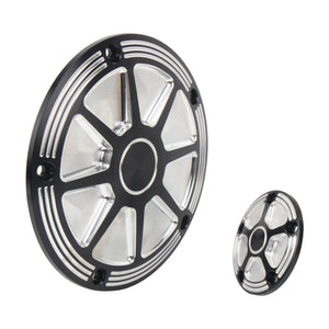 Derby cover noir usiné pour Harley Touring Softail Dyna - vue 4