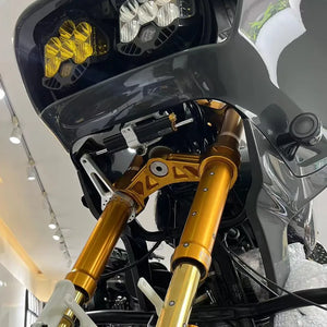Support de Fixation Amortisseur de Direction (Steering Damper) Aluminium - Harley-Davidson Road Glide 2015 et plus récent – photo 6/8