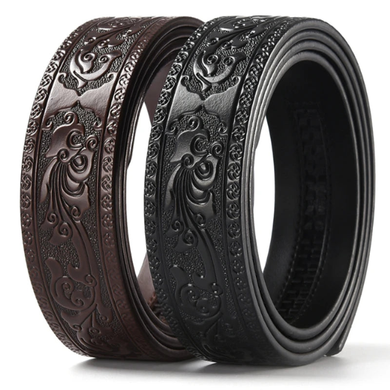 Ceinture en cuir noir à boucle automatique - vue 2
