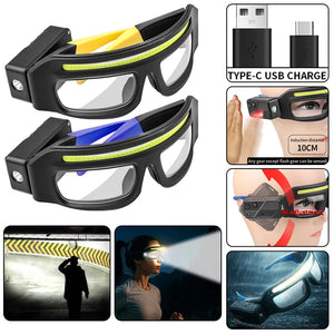 Lunettes-lampe multifonction avec charge Type-C, éclairage tactile compact – photo 4/8