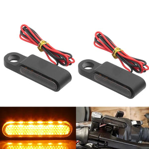 Mini clignotants LED de guidon avec feu de position ambré pour moto Harley-Davidson - vue 7