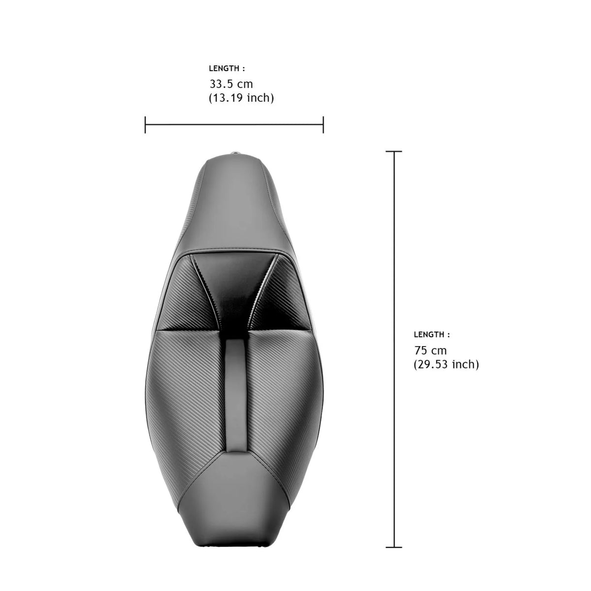 Selle Step Up carbone avec gel intégré pour Harley-Davidson Touring 2023.5-2026