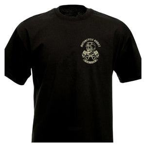 T-shirt biker motard noir imprimé chopper - vue - vue 2