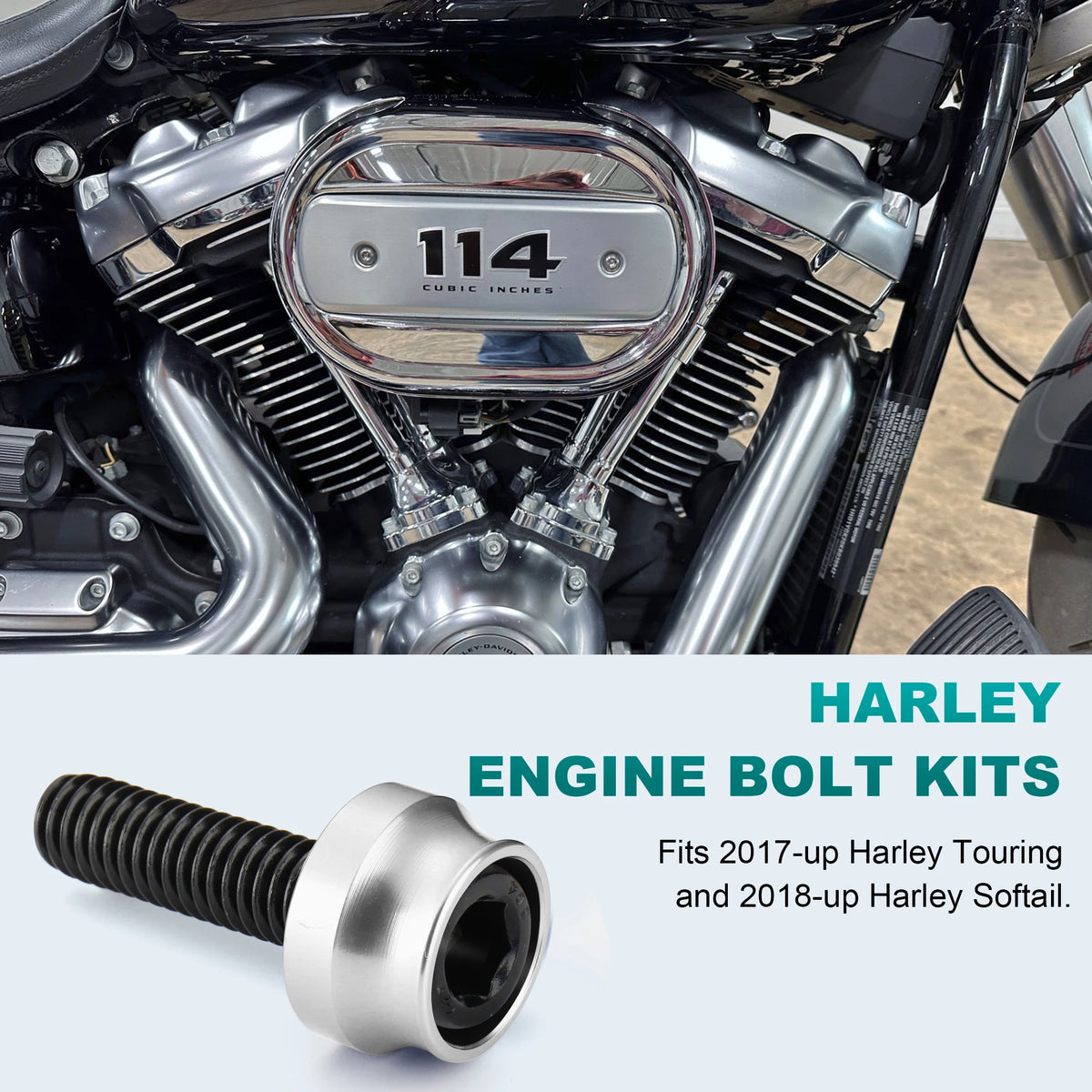 Kit Complet Boulons Moteur (84 pièces) - Harley-Davidson Touring 2017 et plus, Softail 2018 et plus – photo 2/10