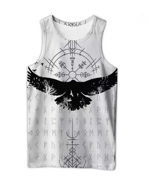 Débardeur homme noir imprimé motif viking - vue 8