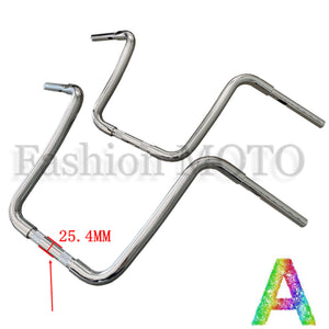 Guidon ape hanger 14 à 18 pouces pour Harley Softail, Dyna, Sportster et Road King - vue 2