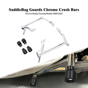 Barre de protection chromée autour d'une sacoche de Harley-Davidson Touring - vue 9