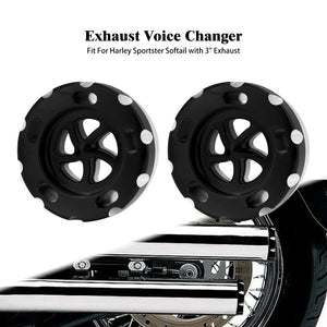 Silencieux d'échappement noir réglable pour moto Harley-Davidson Sportster - vue 7