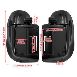 Carénage bas noir avec boîte à gants et grille LED sur une Harley-Davidson Touring - vue 6