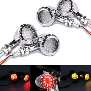 Clignotant LED chromé embout bullet pour moto chopper et cruiser - vue 10