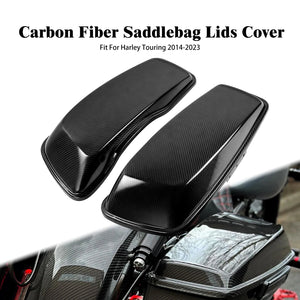 Couvercles de sacoches en fibre de carbone pour Harley-Davidson Touring - vue 1