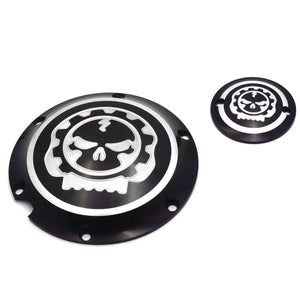 Derby cover et cache d'allumage tête de mort pour Harley Sportster - vue 7