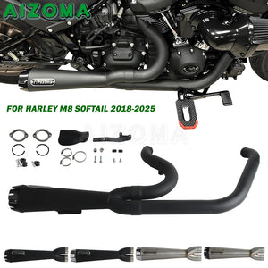 Système d'échappement complet 2-en-1 pour Harley-Davidson Softail Low Rider, FXLRST, FXLR/FXLRS et FXST 2018-2025 – photo 1/10