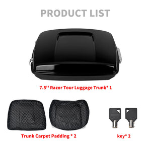 Top Case Chopped/Razor/King 7,5 / 10,7 / 13,7 pouces - Harley-Davidson Touring Road, Street, Electra Glide, FLHR 2014-2025 – photo 10/12