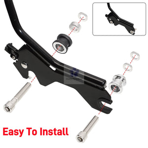 Kit de fixation en aluminium monté sur le sissy bar d'une Harley-Davidson Softail - vue 6