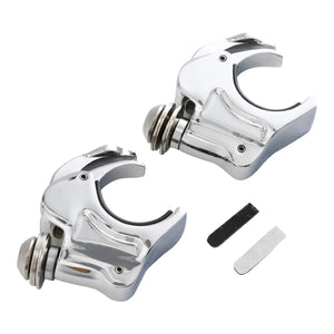 Pinces de fixation chrome pour pare-brise de Harley-Davidson Sportster - vue 1