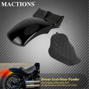 Kit Selle Solo et Garde-Boue Arrière Assortis - Harley-Davidson Softail Fat Boy, Breakout, Fat Bob, Low Rider 2018-2025 – photo 8/8