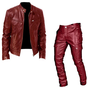 Ensemble Blouson et Pantalon Simili Cuir Homme - vue 7