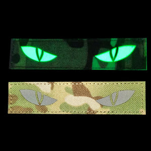 Écusson tactique phosphorescent yeux de chat - vue 6