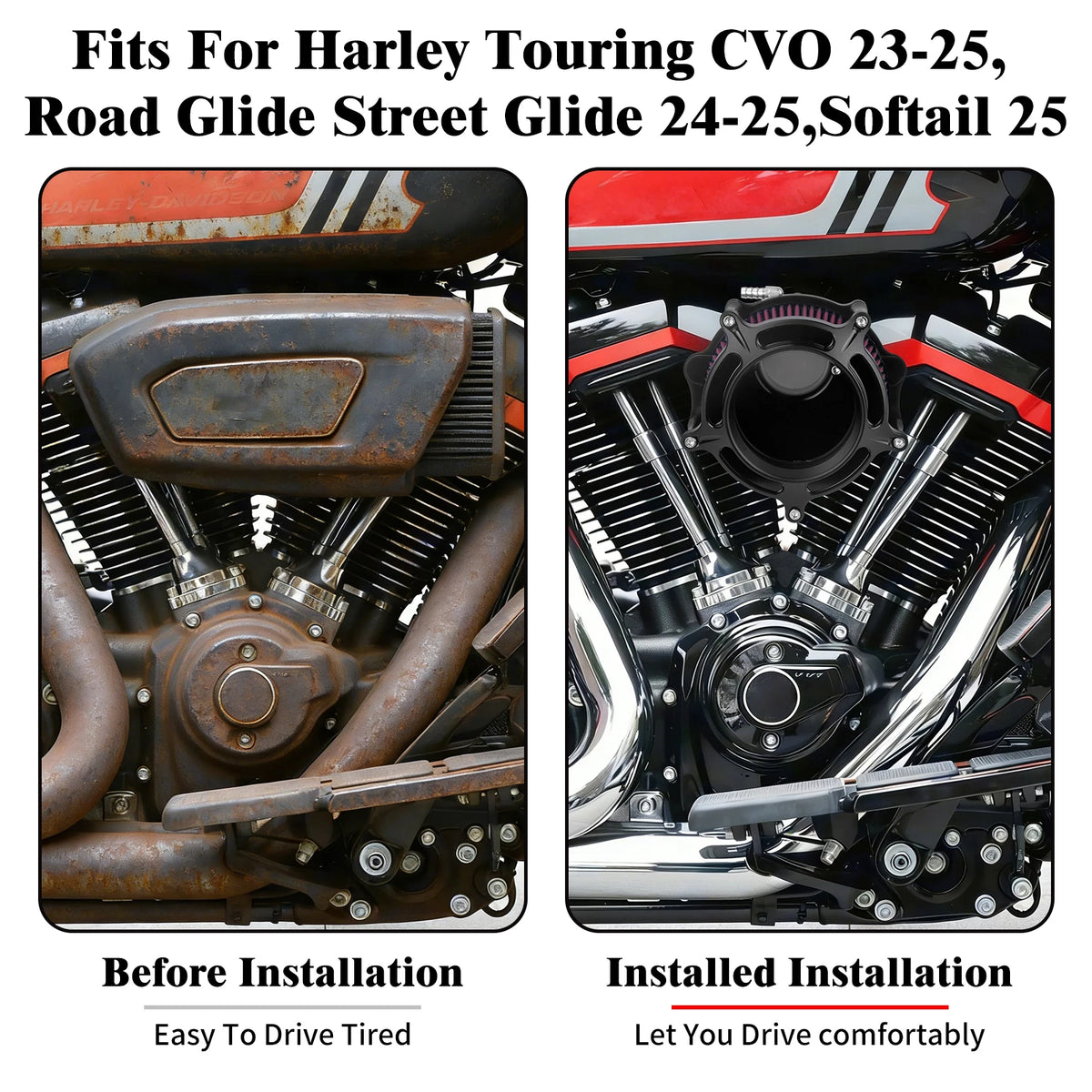 Filtre à Air Sport (Air Cleaner) - Harley-Davidson Touring CVO/Road Glide/Street Glide 2023-2025 & Softail 2025 – photo 2/20