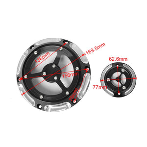 Derby cover et cache d'allumage transparents pour Harley Sportster - vue 2