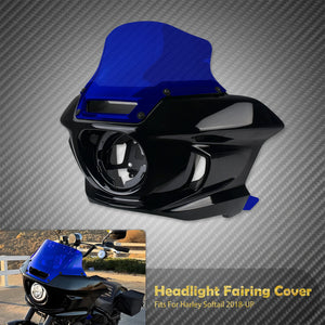 Carénage de phare avant noir pour Harley Softail - vue 10