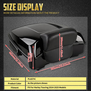 Malle Arrière (Top Case) 10.7" avec Dossier - Harley-Davidson Touring 2014-2025 – photo 6/8