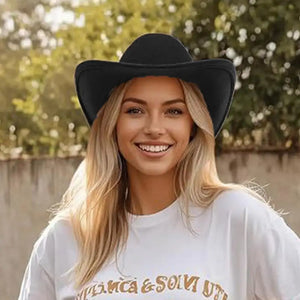 Chapeau cowboy femme - bord roulé et boucle western - vue 6