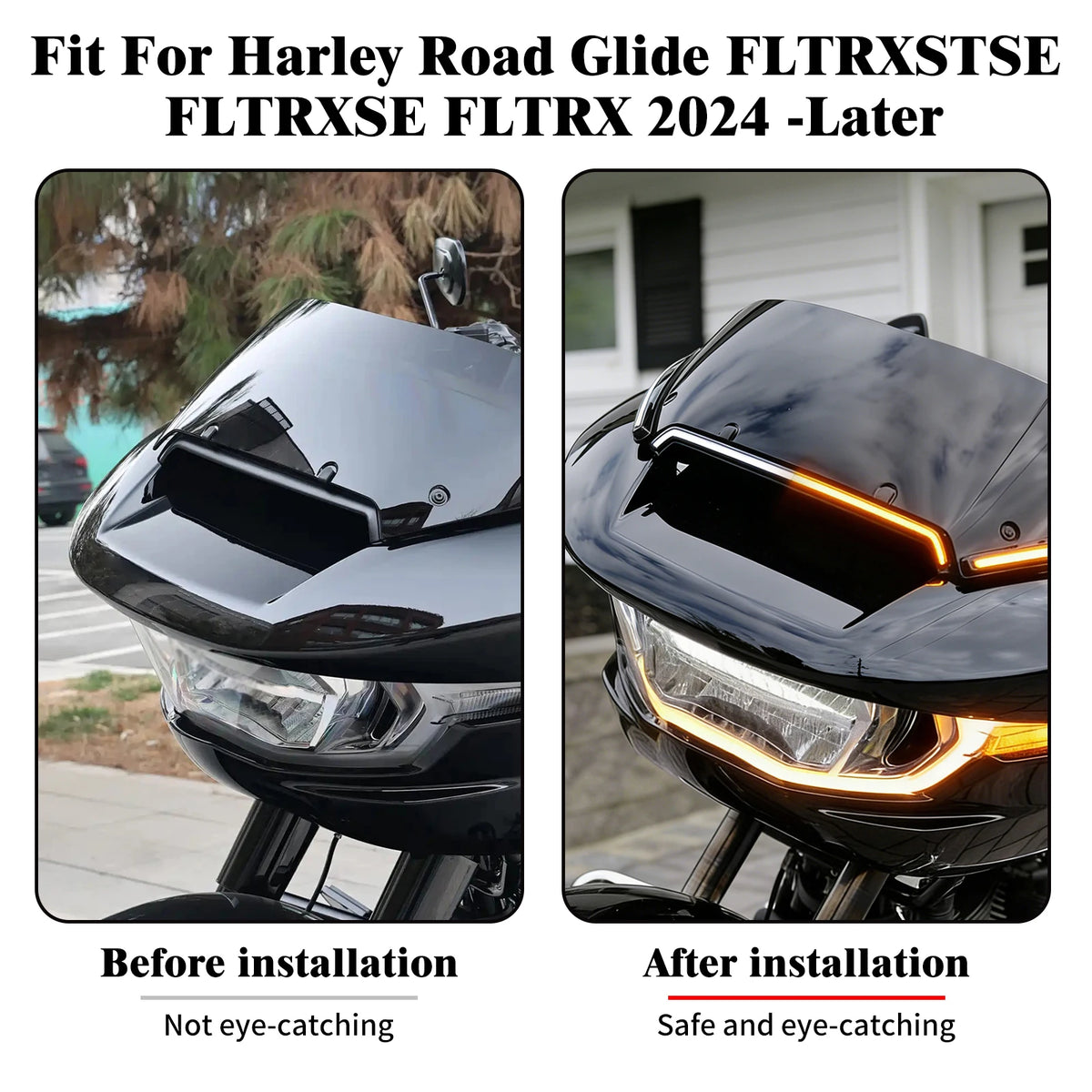 Feu LED central de pare-brise pour Harley-Davidson Road Glide CVO - vue 2