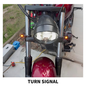 Paire de clignotants LED à collier de fourche pour moto - vue 3