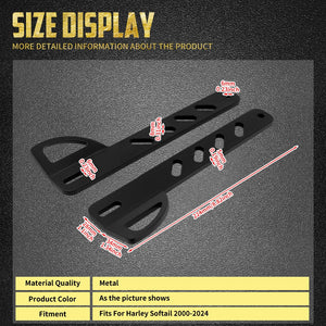 Supports avant d'arrimage (tie down) - Harley Softail 2000-2024, Breakout, Fat Boy, Standard, Slim FLFB, FXBB – photo 5/8