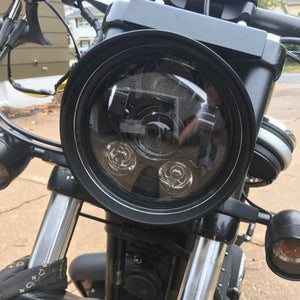 Phare LED noir 5,75 pouces avec feu de jour DRL 40W pour Harley Sportster 1200 et 883 - vue 3