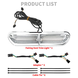 Feu LED de grille de carénage chromé pour Harley-Davidson Touring - vue 6