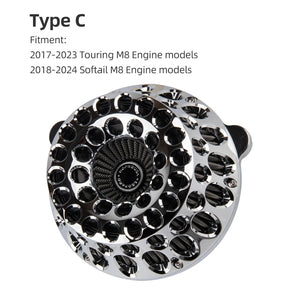Air cleaner CNC aluminium pour Harley Touring Softail M8 - vue 8