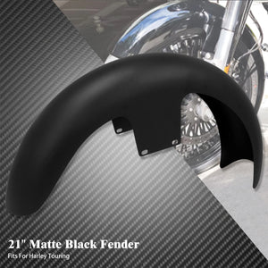 Garde-boue avant moto en acier noir pour Harley Touring - vue 7
