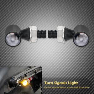 Clignotants LED mini homologués (E Mark) universels filetage M8 pour Harley-Davidson et motos custom – photo 8/10