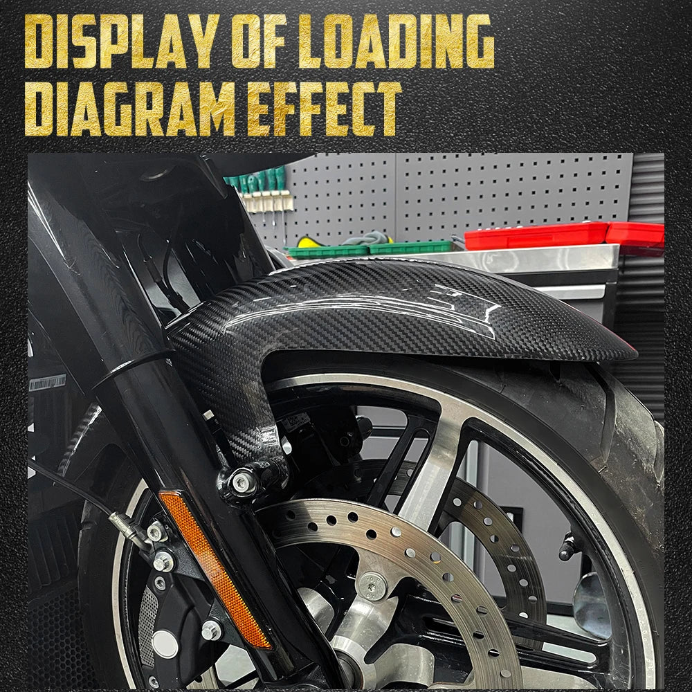 Garde-boue Avant en Fibre de Carbone - Harley-Davidson Touring CVO Street/Road Glide FLHXSE/FLTRXSE/FLTRXSTSE/FLHXSTSE 2023 et plus – photo 2/8