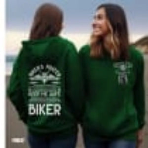 Sweat à capuche biker citation motard - vue 5