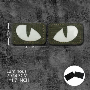 Écusson tactique phosphorescent yeux de chat - vue 24