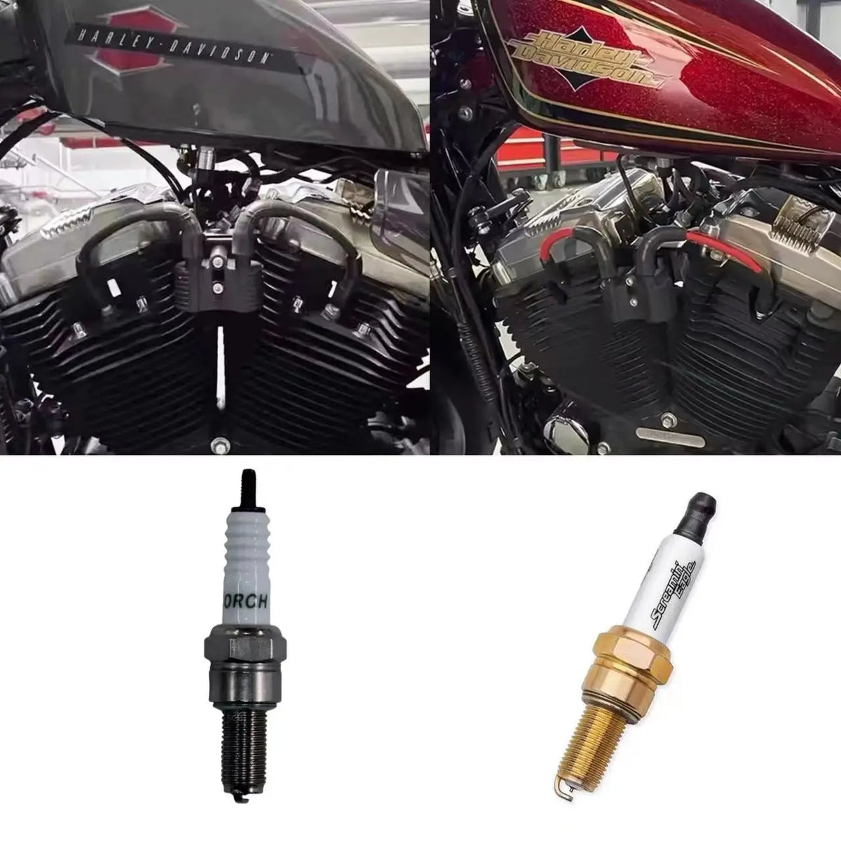 Fils de bougie 8 mm silicone pour Harley Sportster - vue 2