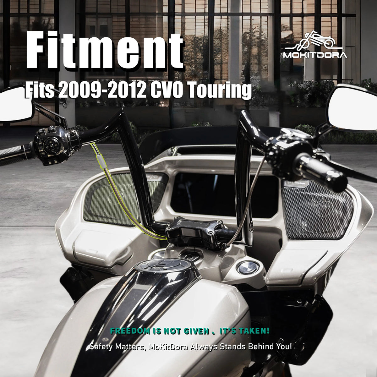 Câble d'embrayage hydraulique tressé inox 195/200cm pour Harley-Davidson Touring Electra Glide, Road Glide, Street Glide, CVO (2009-2012)