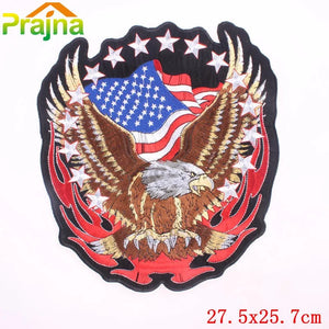Écusson dorsal brodé biker punk crâne aigle - vue 44
