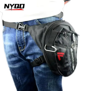 Sac de cuisse moto noir - vue de face - vue 1