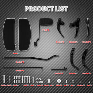 Kit de commandes avancées noires avec repose-pieds plancher pour Harley Dyna Low Rider, Street Bob et Super Glide 2006-2017 – photo 7/7