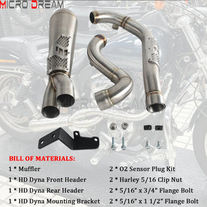 Échappement 2 en 1 inox pour Harley Dyna - vue 5