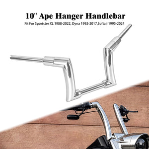 Guidon Ape Hanger 10 pouces noir pour Harley-Davidson - vue 8