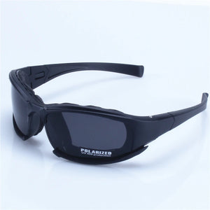 Lunettes de moto X7 style militaire verre fumé polarisé - vue 1