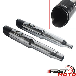 Silencieux d'échappement bagger 4,5" carbone slash cut pour Harley Touring M8 2017-2026 - vue 7